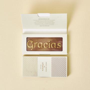 Chocolate Utopick con la palabra "Gracias" grabada - Ideas de regalo para profesores