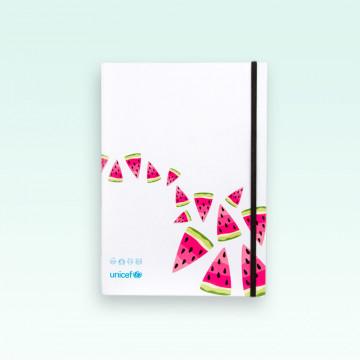 Cuaderno tapa blanda UNICEF Sandías cuadriculado