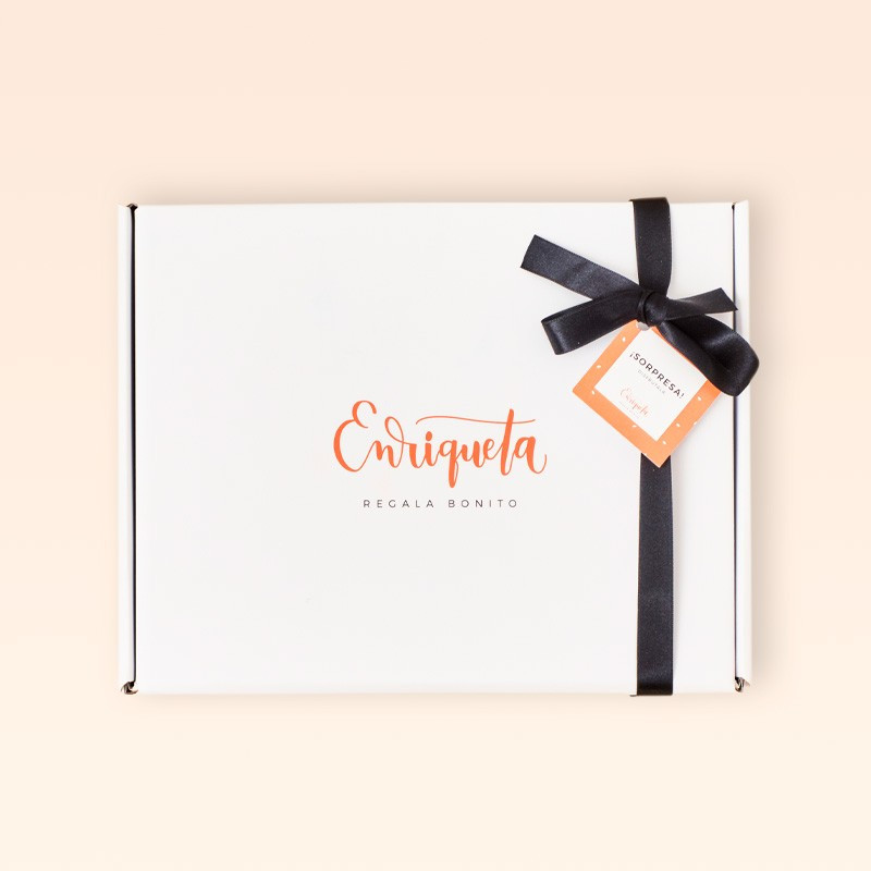 Caja para regalo de lujo Enriqueta Regala Bonito, color blanco