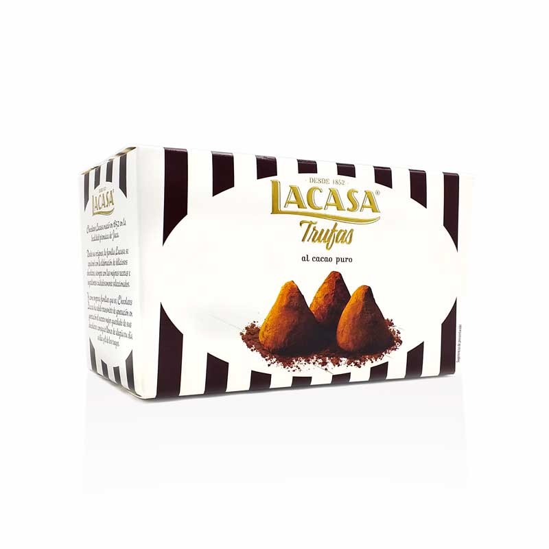 Trufas al cacao puro Lacasa, caja de 85 gr
