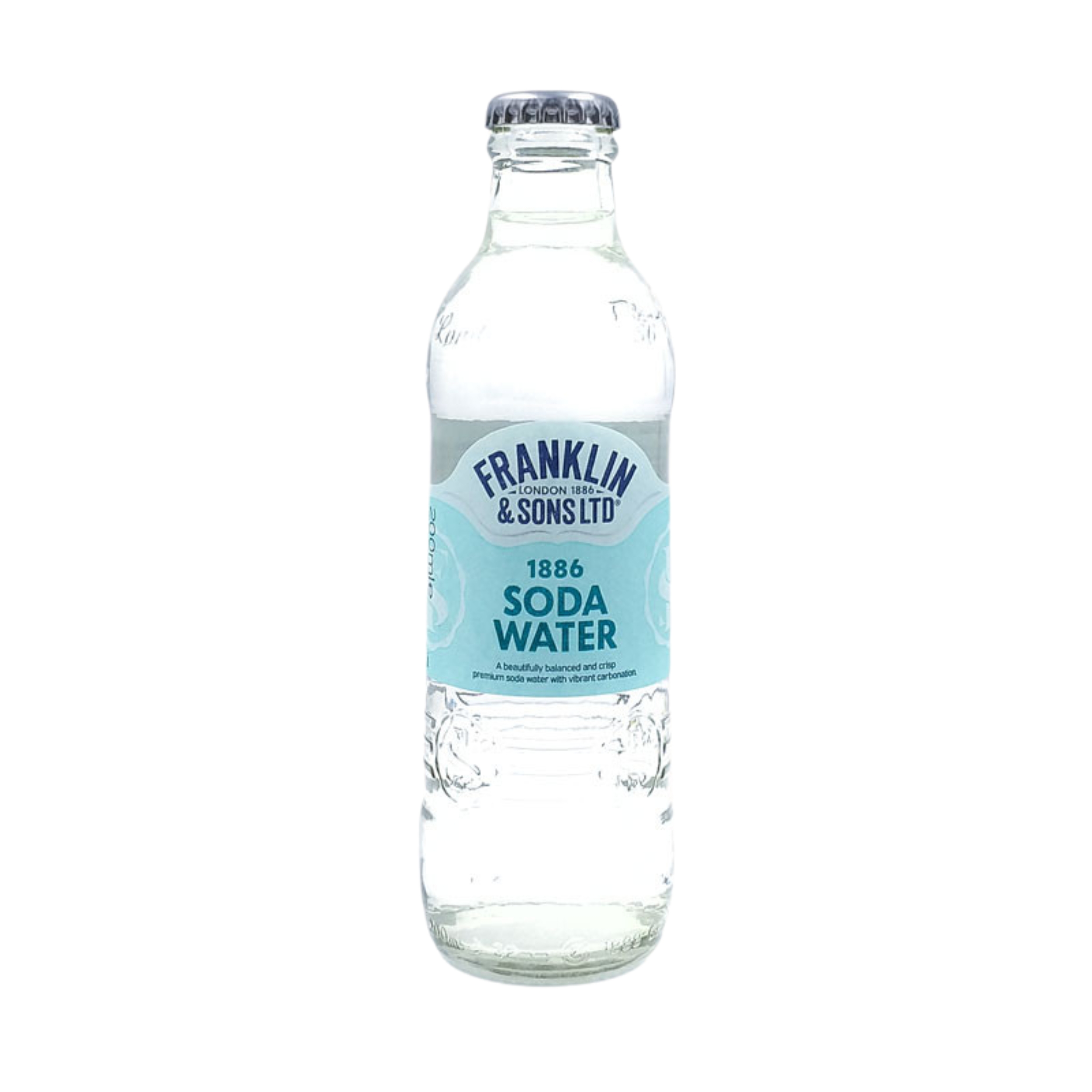Imagen de botella de agua de soda de la marca Franklin and Sons