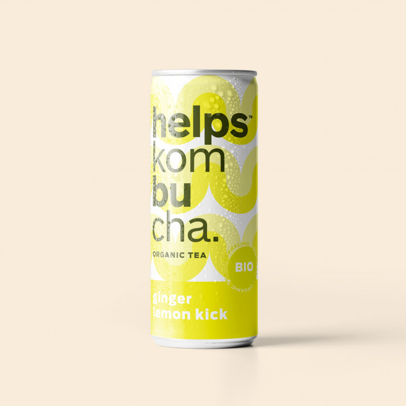 Té Kombucha Orgánico Helps Ginger Lemon Kick