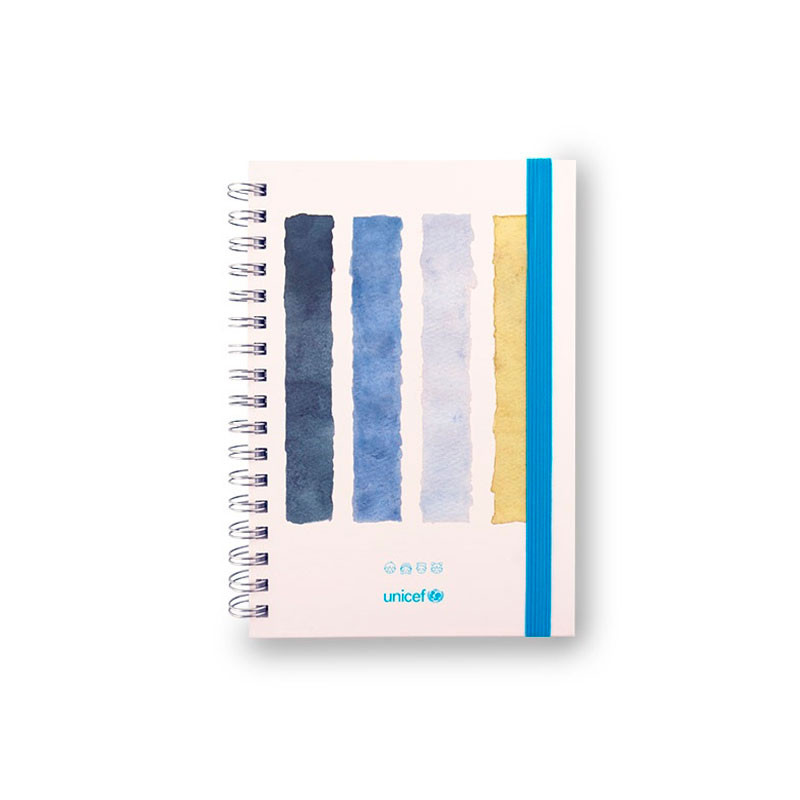 Cuaderno UNICEF tapa dura rayas multicolor